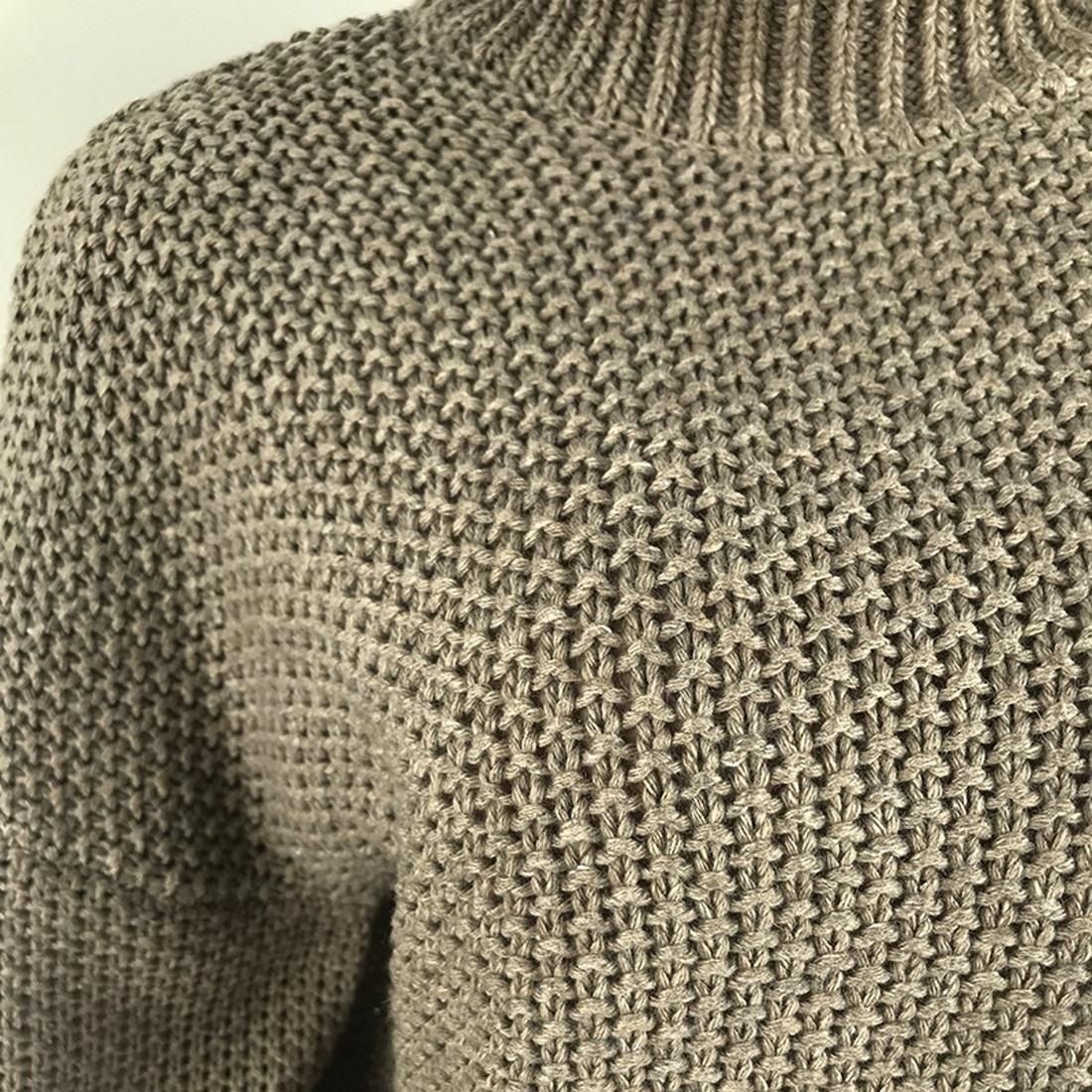 Thick Thread Turtleneck Knit Sweater