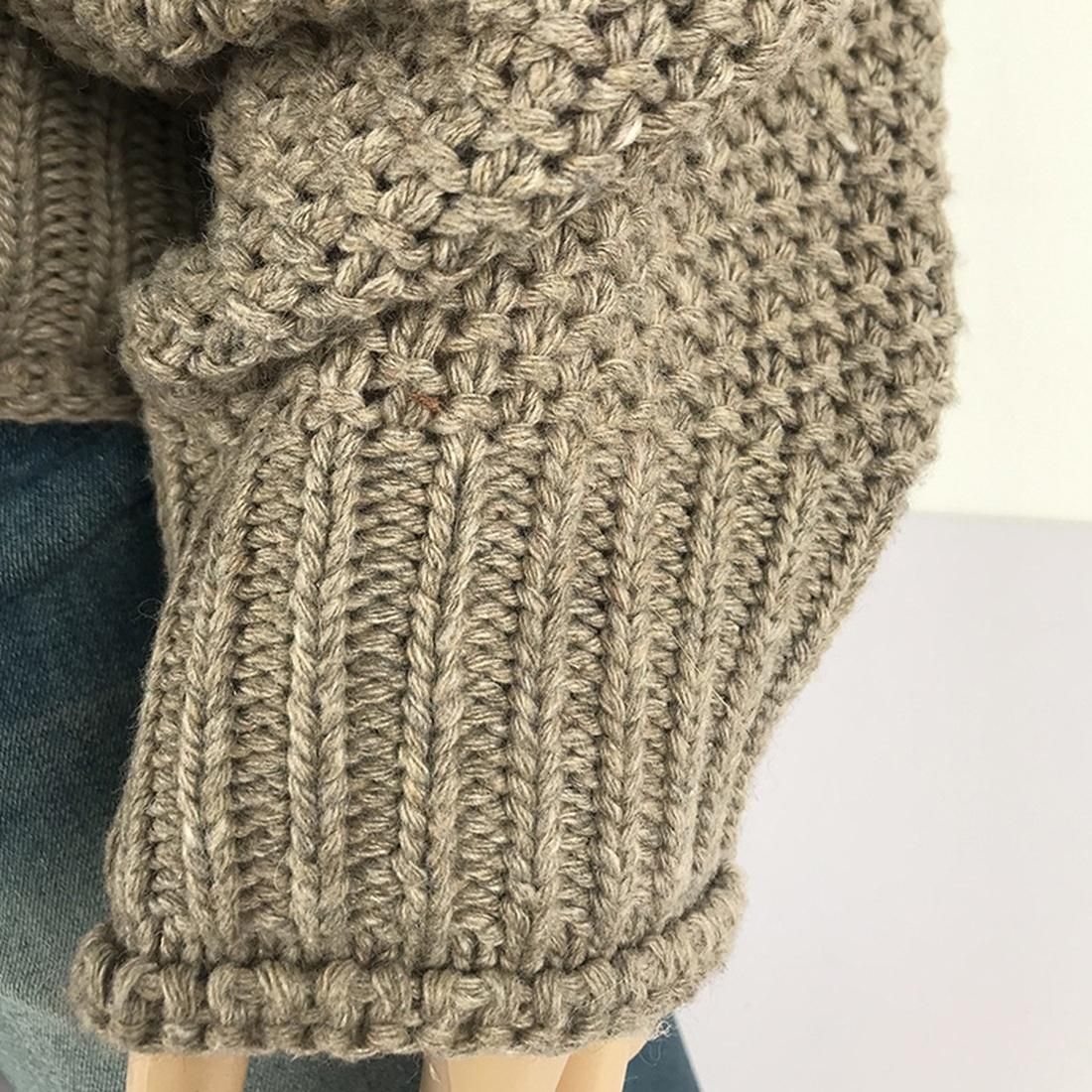 Thick Thread Turtleneck Knit Sweater