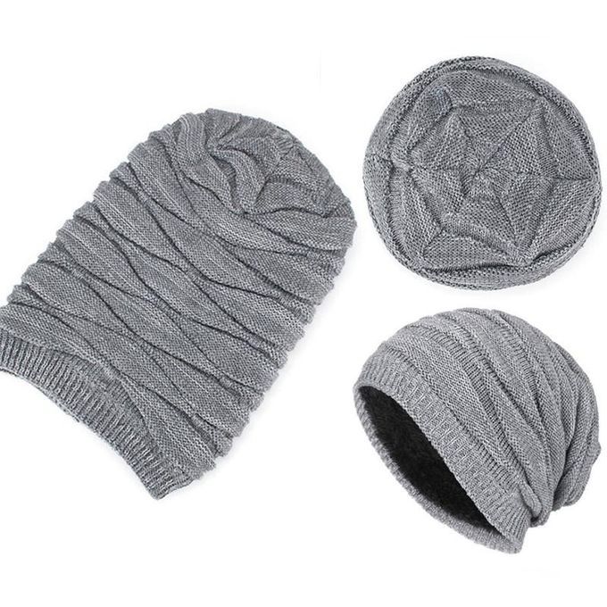 Winter Men Women Beanies Solid Color Unisex Plain-Wine Red