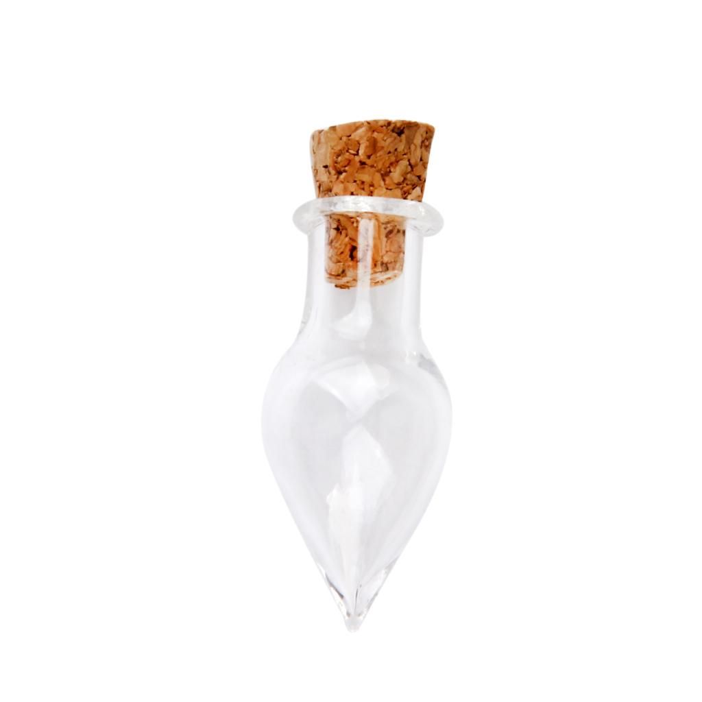 20pcs Bottle With Brass Stoppers Small Jar Pendant Necklace