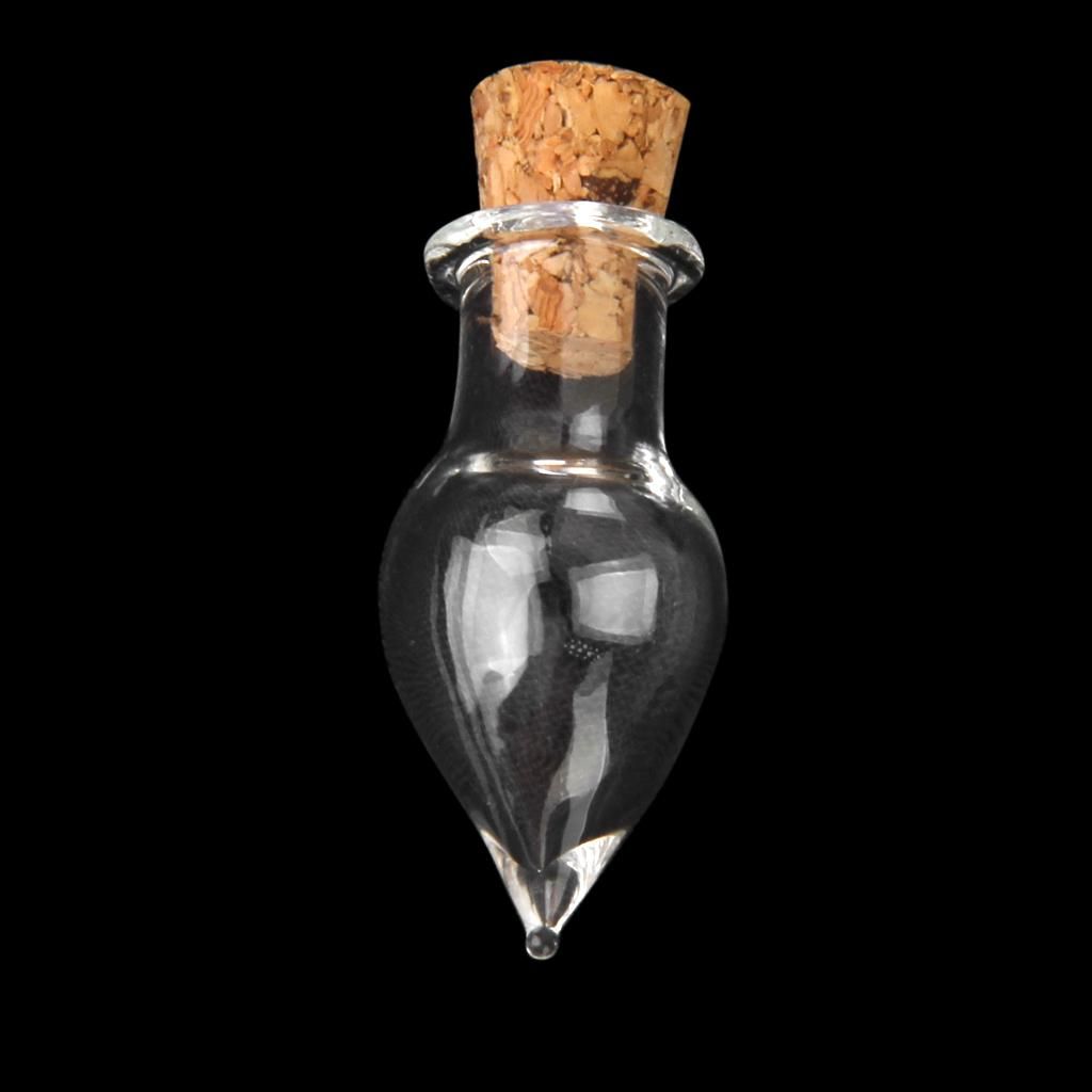 20pcs Bottle With Brass Stoppers Small Jar Pendant Necklace