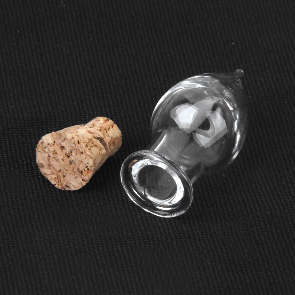 20pcs Bottle With Brass Stoppers Small Jar Pendant Necklace