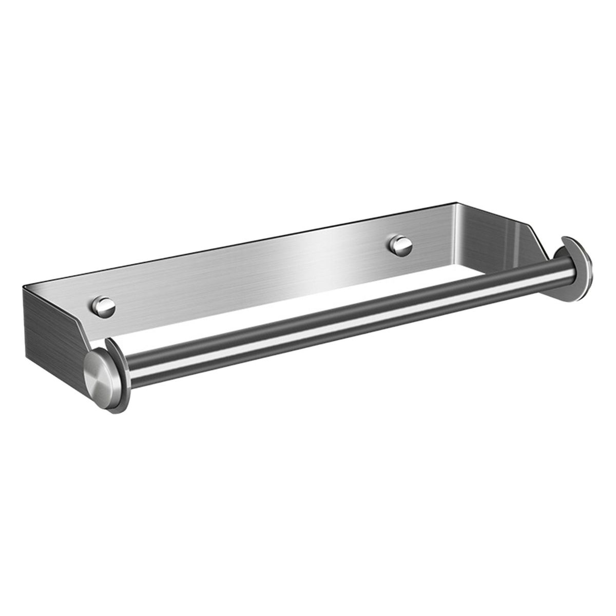 Paper Holder Wall Mount Toilet Roll Paper Towel Hanger Rack For Silver