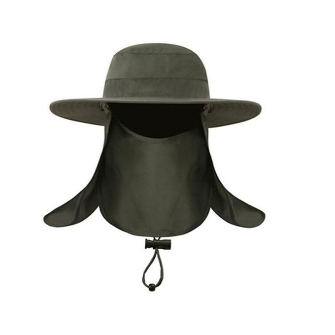 Outdoor Sun Protection Neck Face Cover Flap Cap Wide Brim-