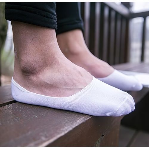 5 Pairs Men's Men's Invisible Socks Summer Solid Color Thin