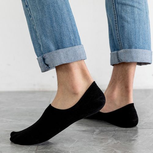 5 Pairs Men's Men's Invisible Socks Summer Solid Color Thin