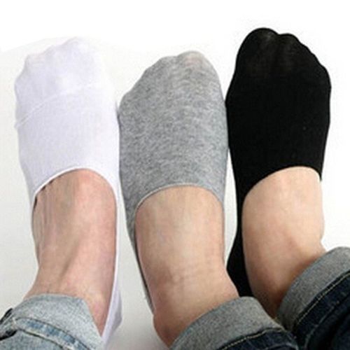 5 Pairs Men's Men's Invisible Socks Summer Solid Color Thin
