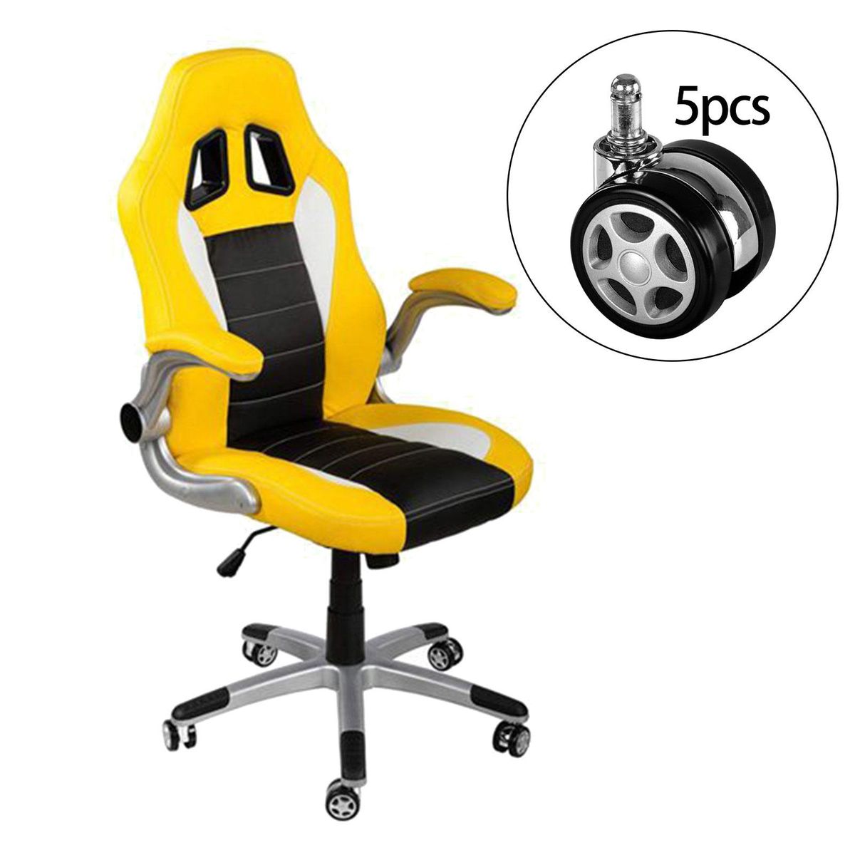 5x Office Chair Wheels Computer Desk Chair Wheels For