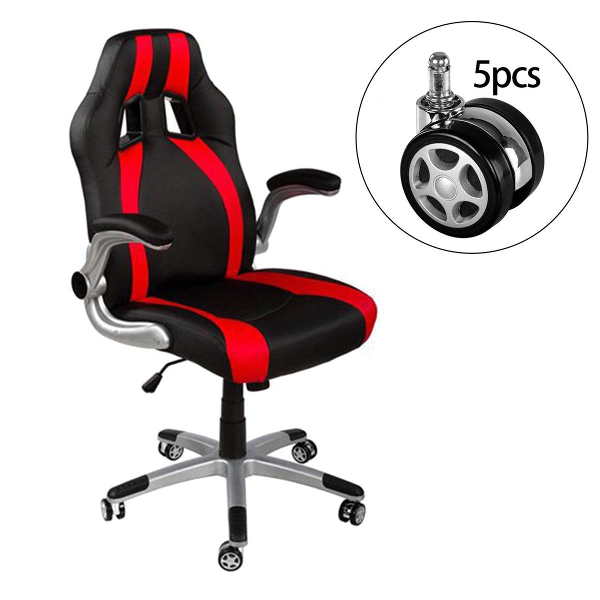 5x Office Chair Wheels Computer Desk Chair Wheels For