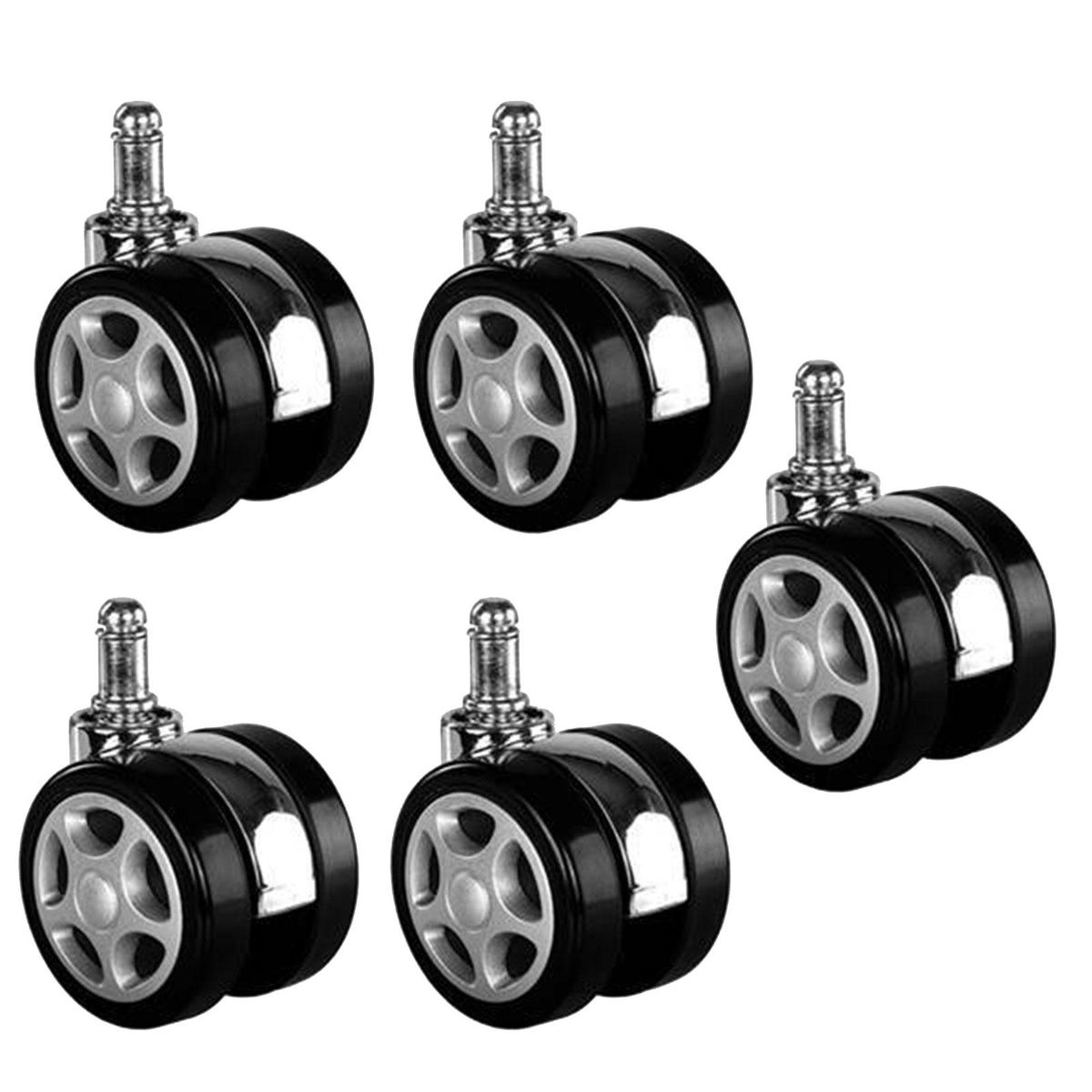 5x Office Chair Wheels Computer Desk Chair Wheels For
