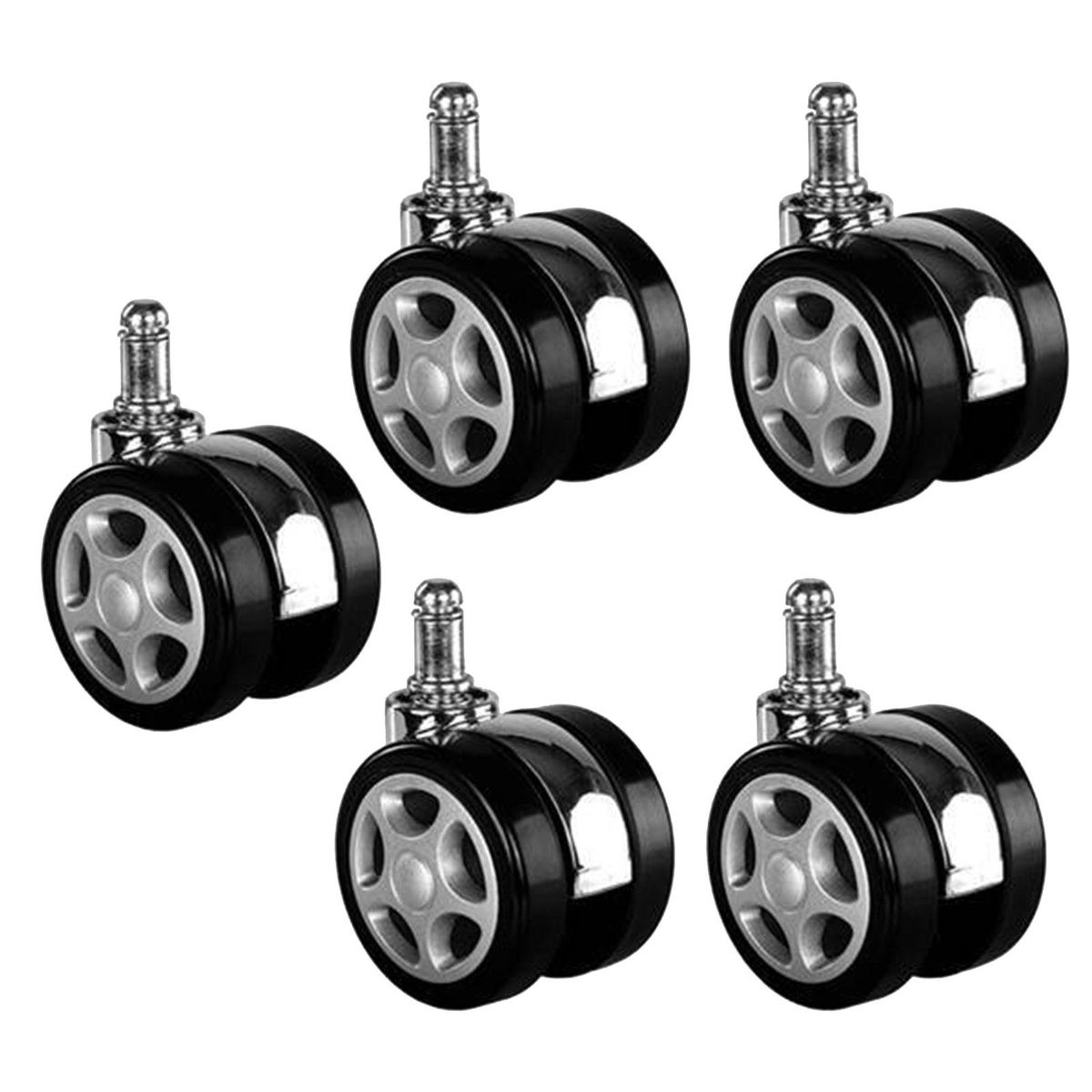 5x Office Chair Wheels Computer Desk Chair Wheels For