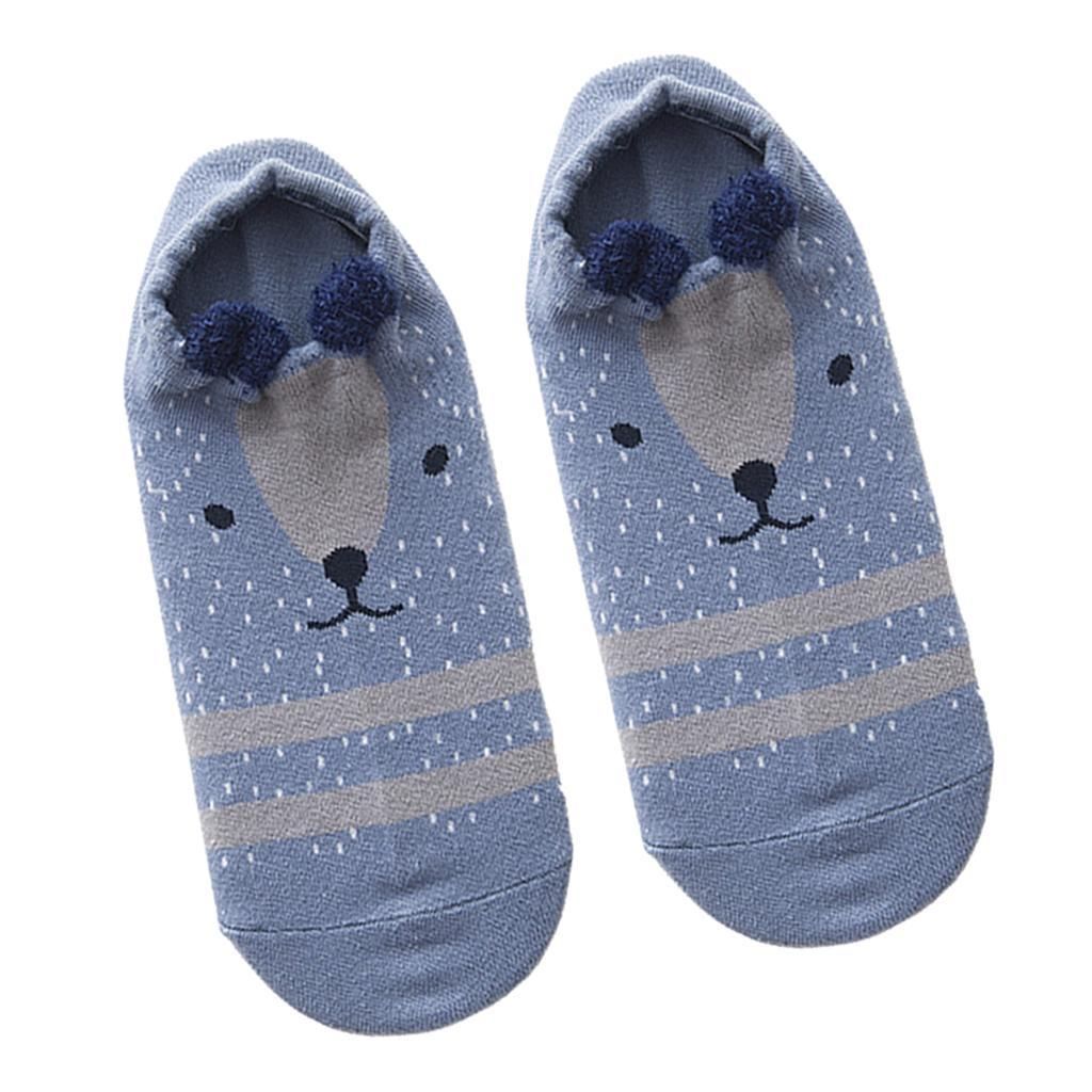1Pair Girls Cotton Nonslip Boat Socks Summer Spring Low Ankle ,Boat K