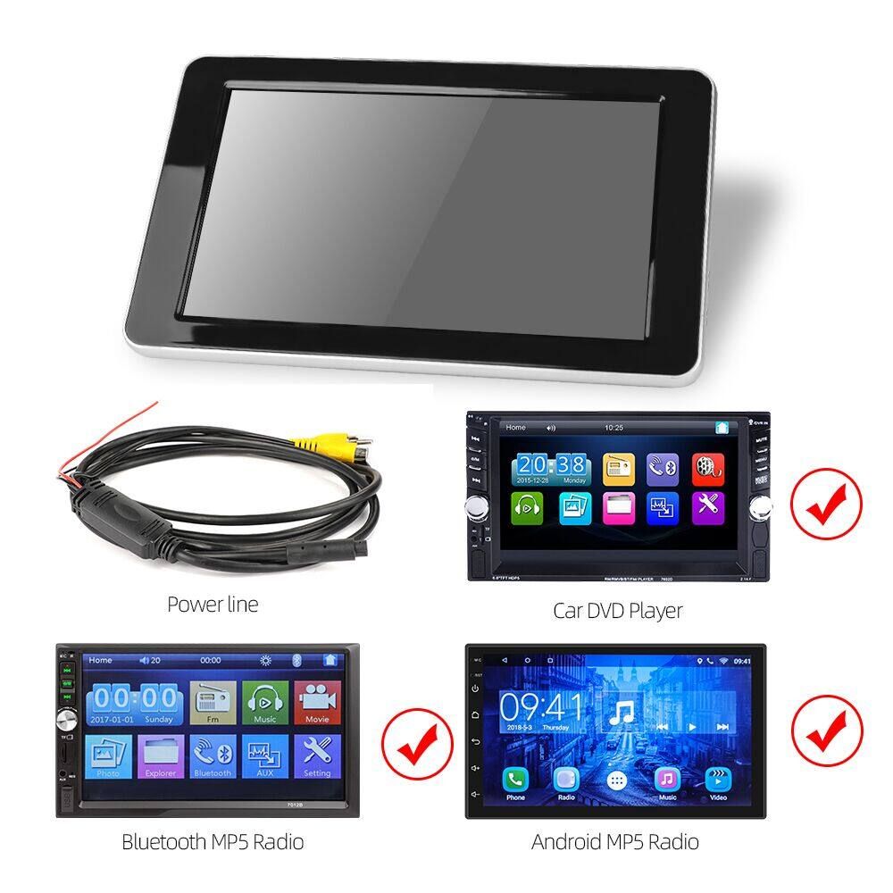 High Definition 9-inch Vehicle Headrest Display Vehicle General External Headrest 3-screen Simultaneous Display 918AV