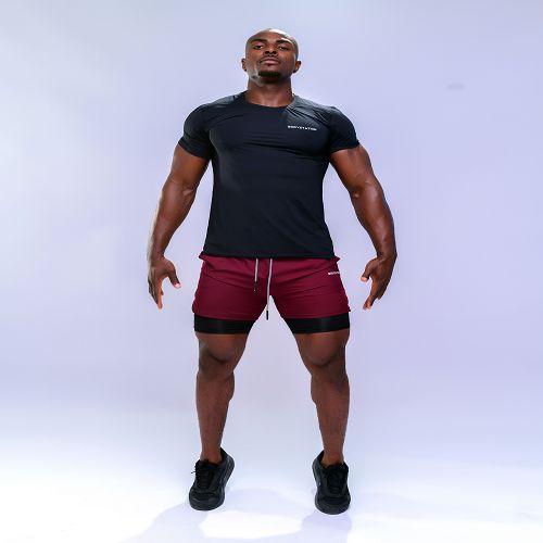 Men's Training T-Shirt With Small Logo - Black