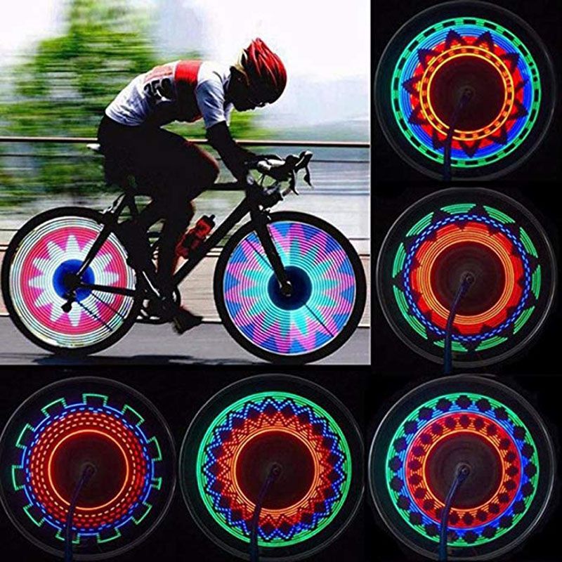 16 LED Bike Light Motorcycle Cycling Bicycle Bike Wheel Signal Tire Spoke Light Multicolor Changes Bike Accessories