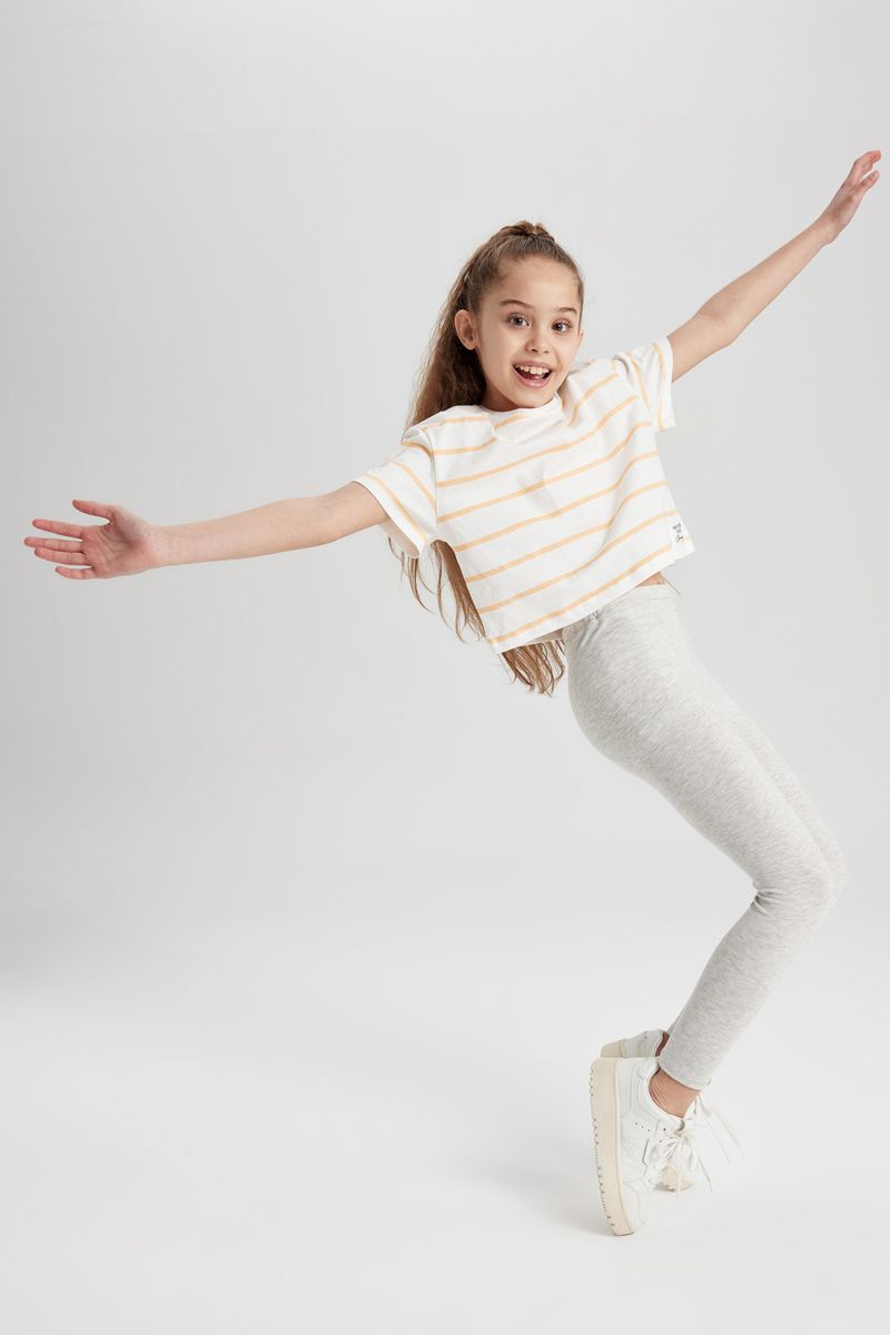 2 Piece Girl Casual Legging Fit Knitted Leggings - Purple