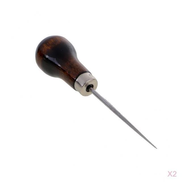 2Pcs LEATHERSEWING CRAFT AWL Hand Stitching Stitcher Canvas Hole