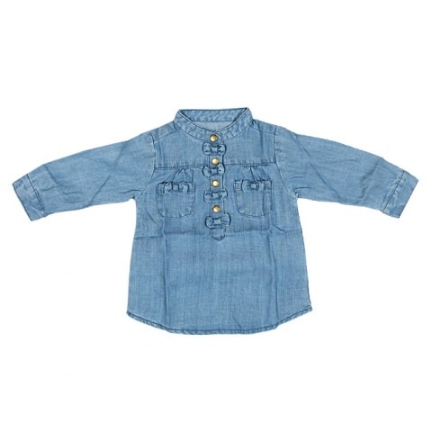 Baby Girl's Soft Denim T-Shirt
