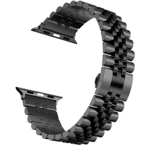 Chain Stainless Strap For iWatch - All Series - 45mm - 44mm - 42mm - Black