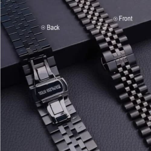 Chain Stainless Strap For iWatch - All Series - 45mm - 44mm - 42mm - Black