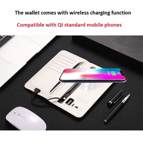 Wallet With Power Bank - Brown