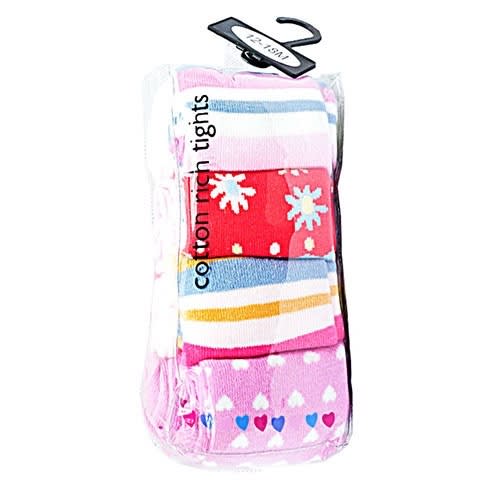 4 Pack of Girls Tights - 12-18 months