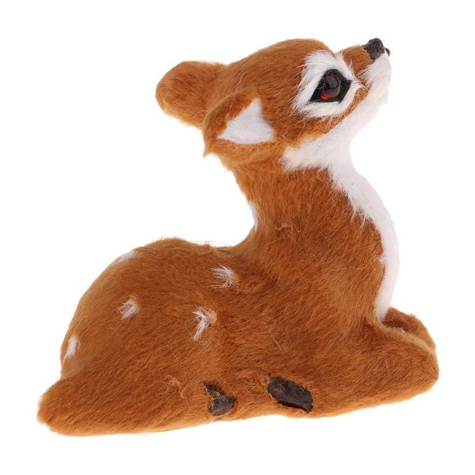 Simulation Christmas Elk Plush Reindeer Light Brown Female Sitting