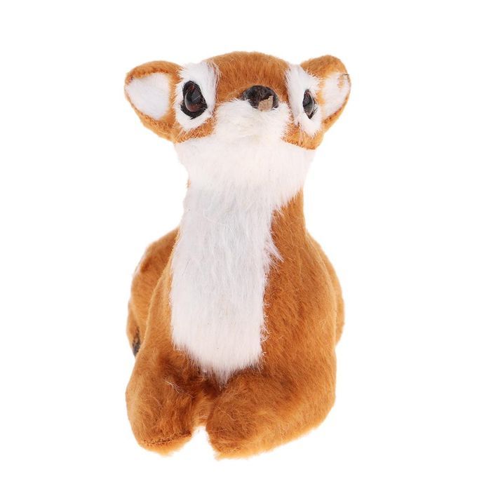 Simulation Christmas Elk Plush Reindeer Light Brown Female Sitting