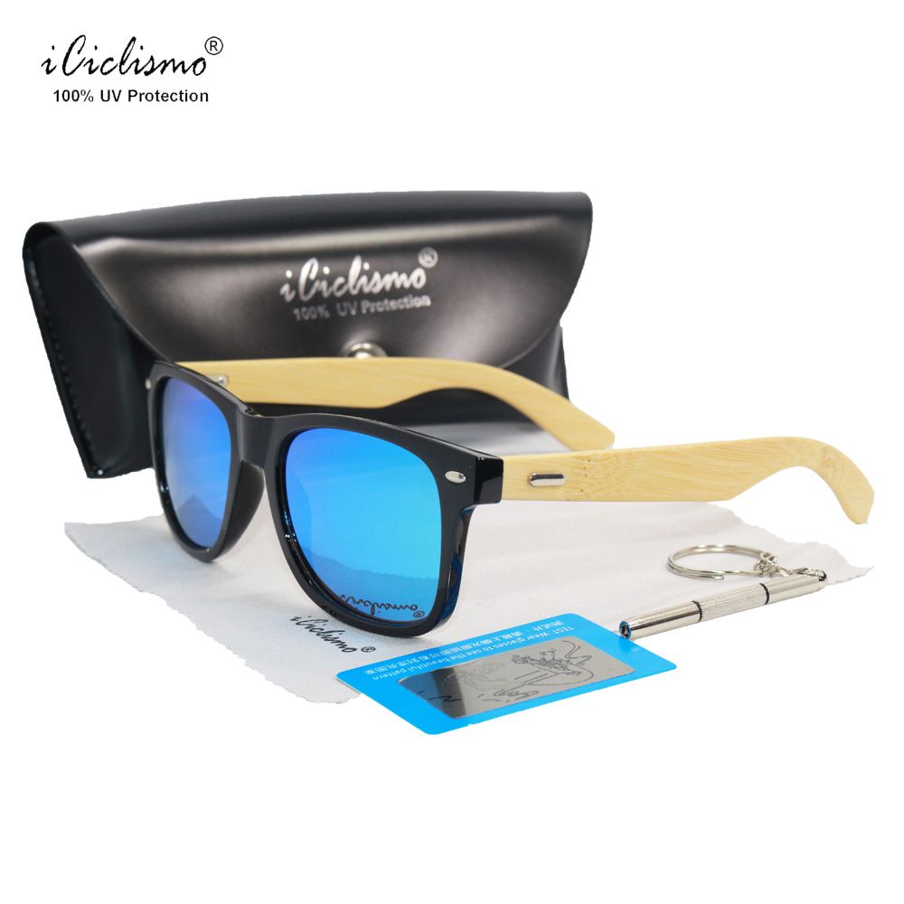 2018 New Brand Polarized Bamboo Glasses Men Women