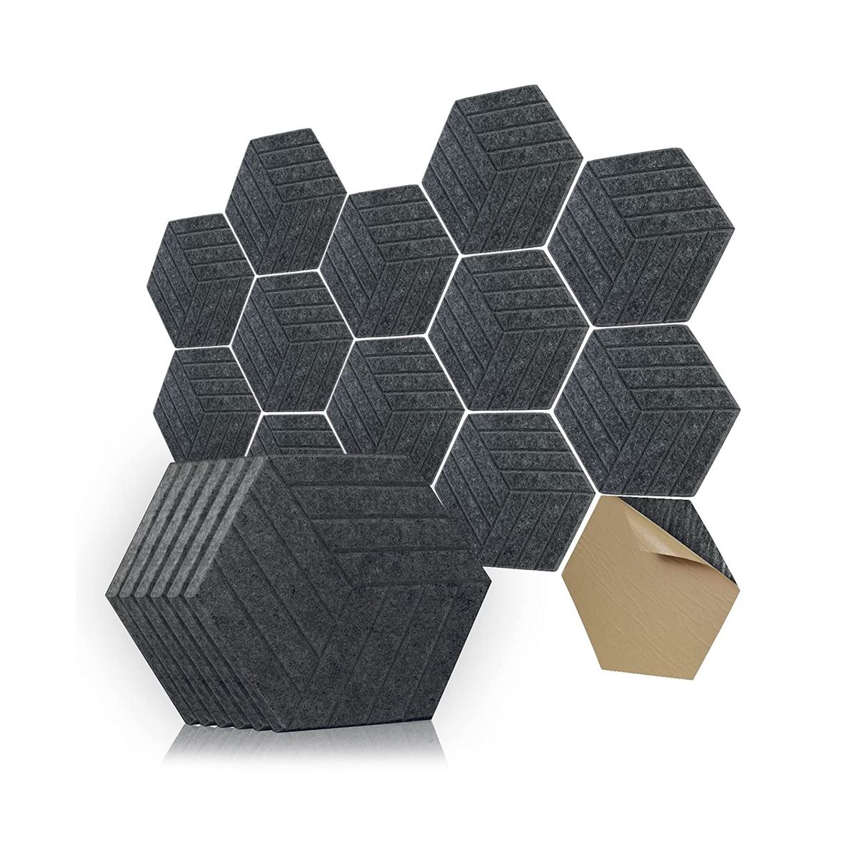 Sound Proof Panels Hexagon Self-Adhesive,12 Pcs Acoustic