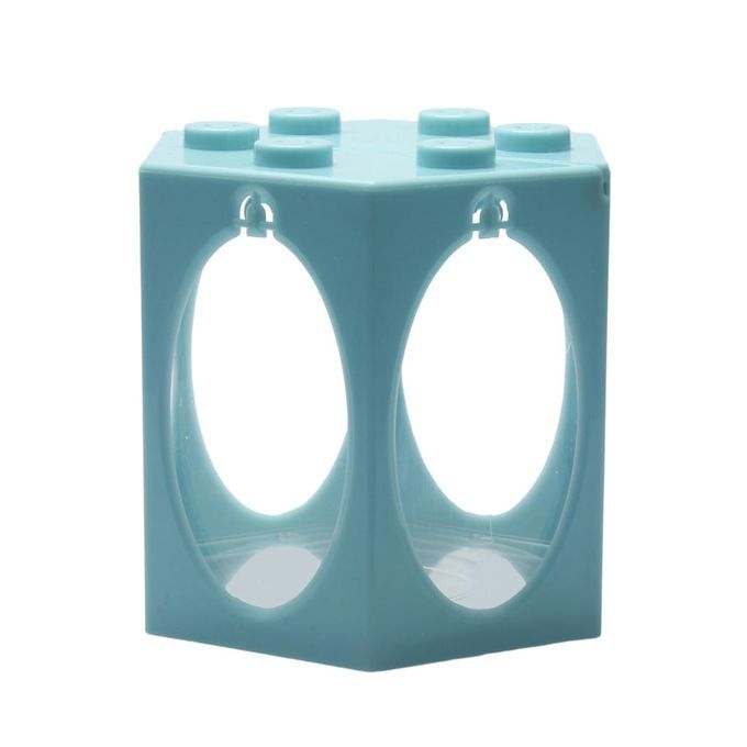 Desktop Mini Fish Tank Aquarium Betta Feeding Box Round Light Blue