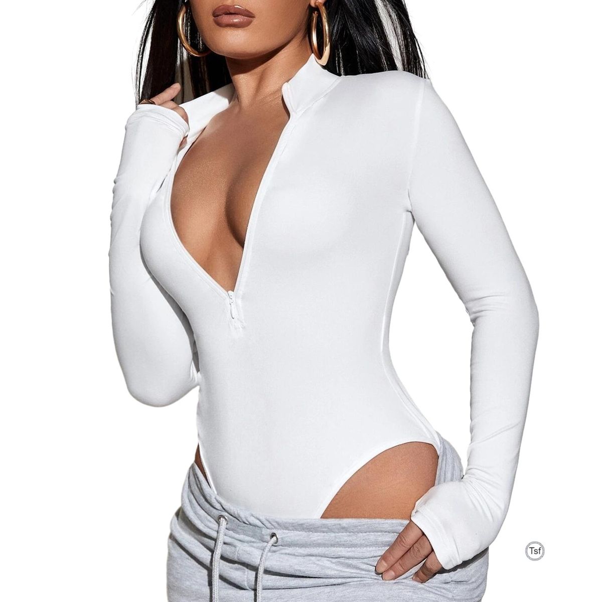Sexys Tummys Control Bodysuit With Long Sleeve Comfortable
