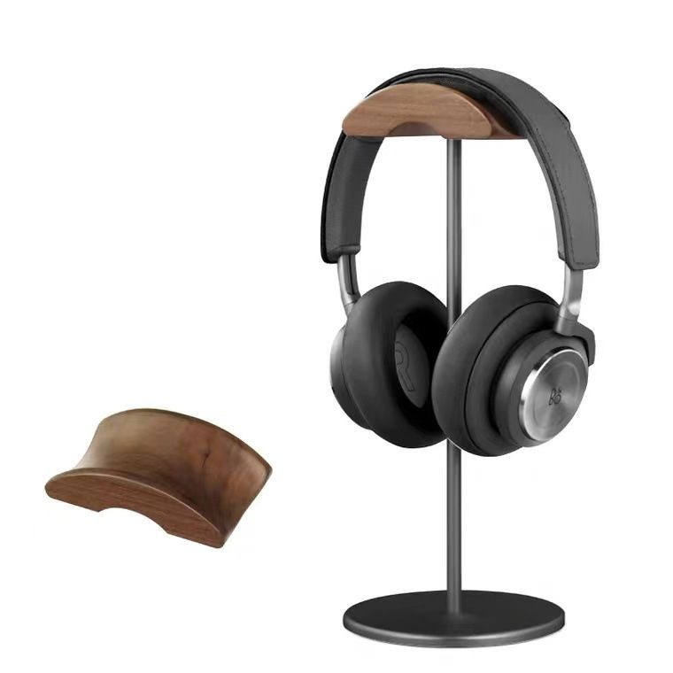 Aluminum Alloy Headphone Bracket Solid Wood Headphone Hanger