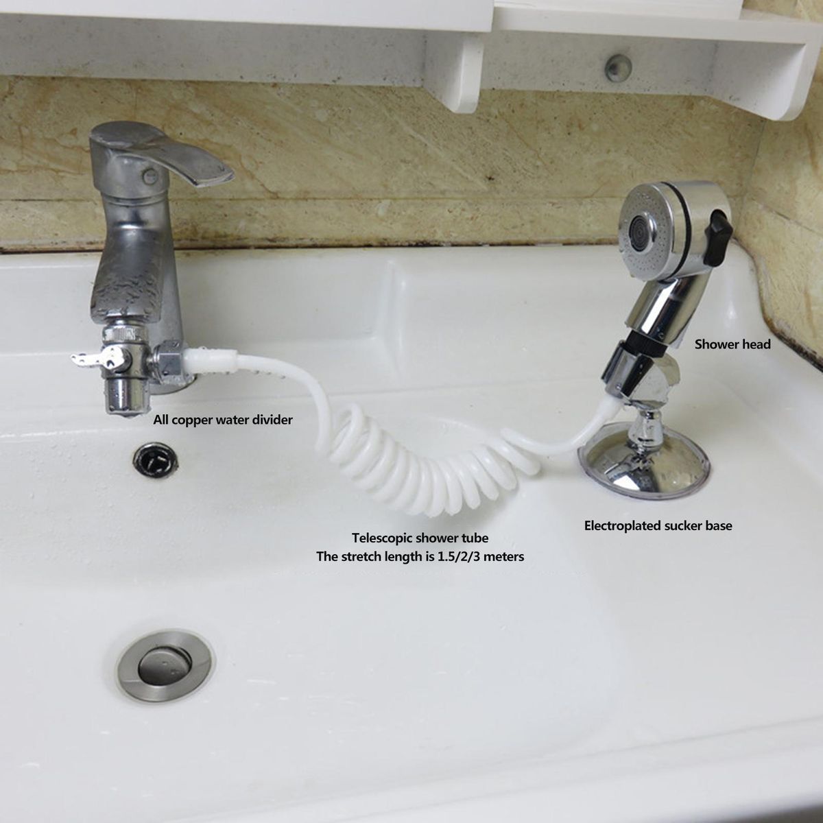 Bathroom Faucet Handheld Shower Spray-Head Bath Suit Add-Pressure Shower Head