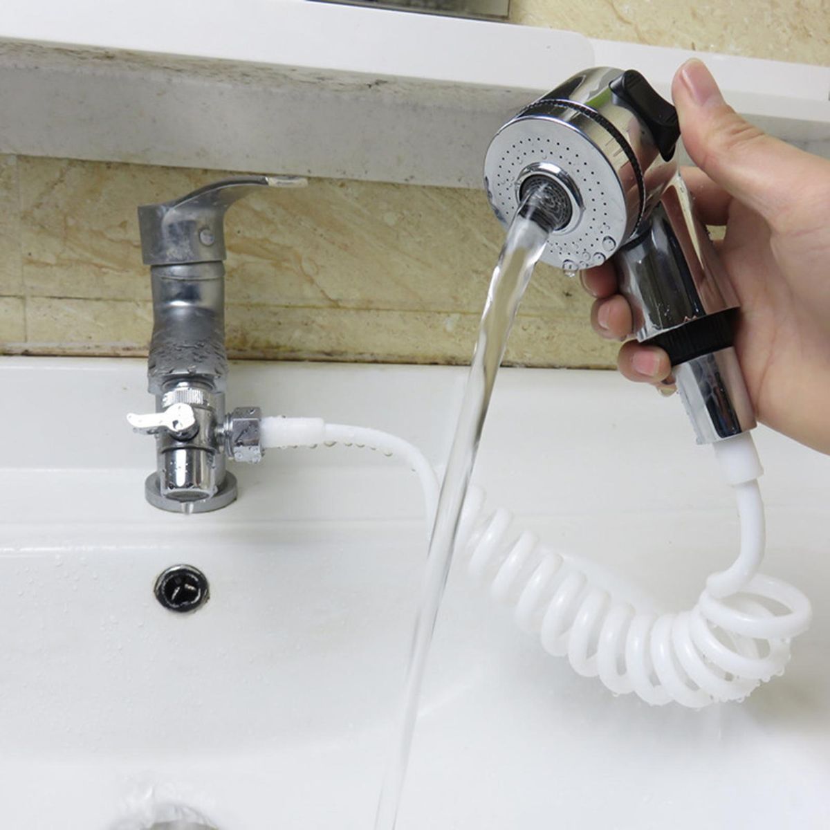 Bathroom Faucet Handheld Shower Spray-Head Bath Suit Add-Pressure Shower Head