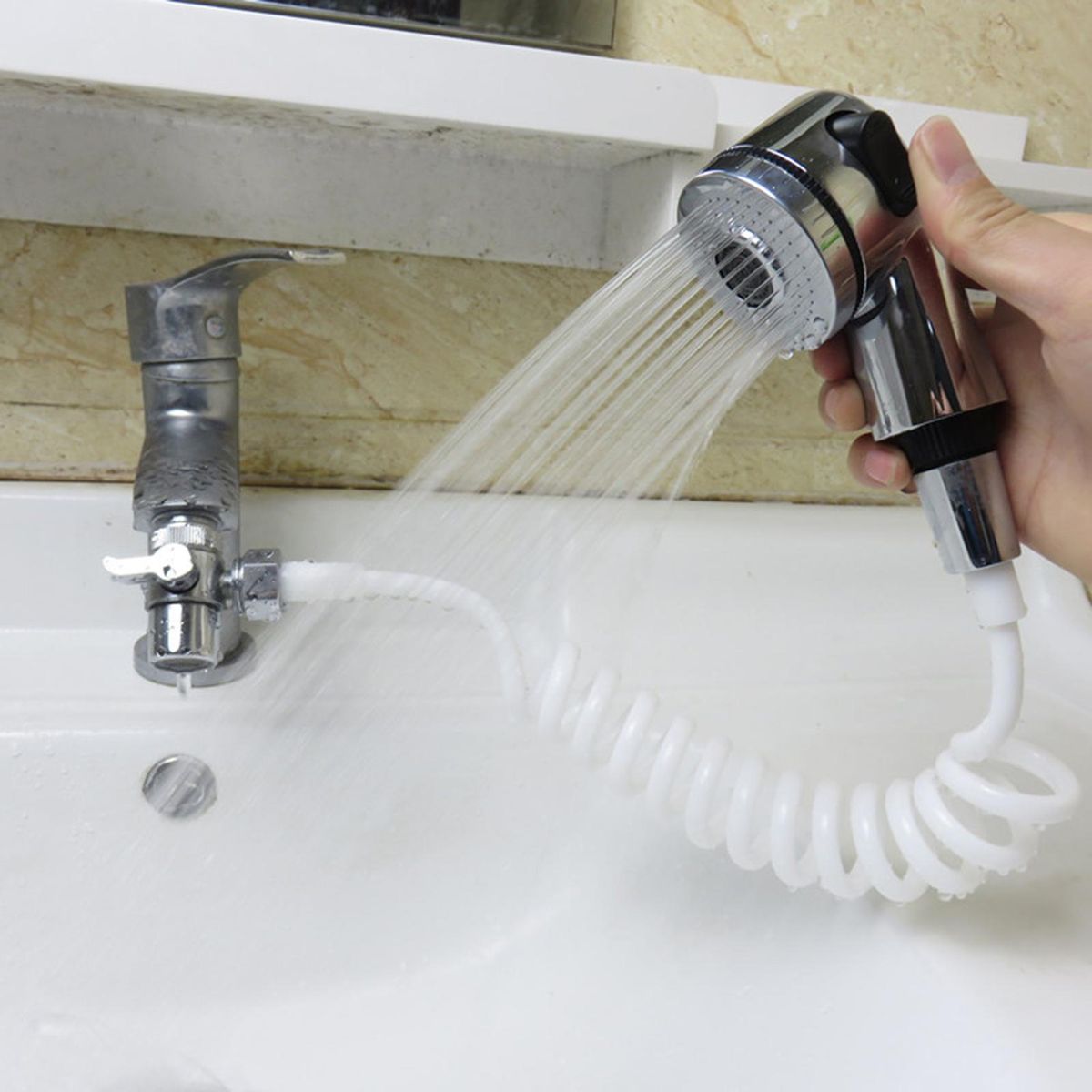 Bathroom Faucet Handheld Shower Spray-Head Bath Suit Add-Pressure Shower Head