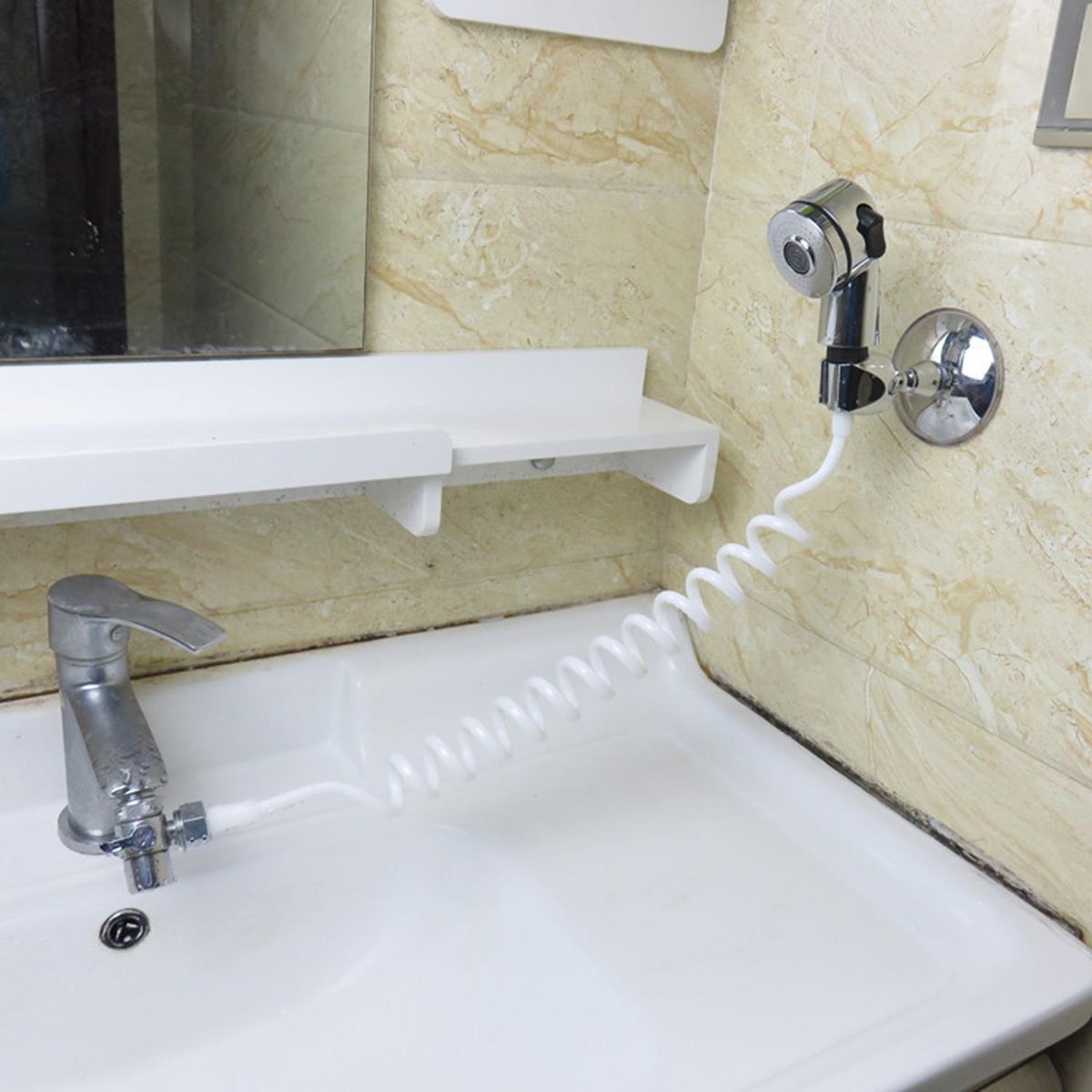 Bathroom Faucet Handheld Shower Spray-Head Bath Suit Add-Pressure Shower Head