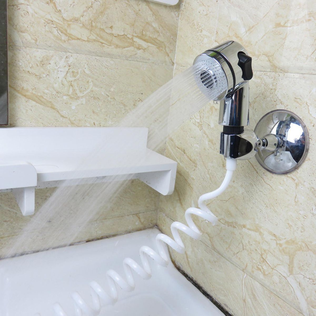 Bathroom Faucet Handheld Shower Spray-Head Bath Suit Add-Pressure Shower Head