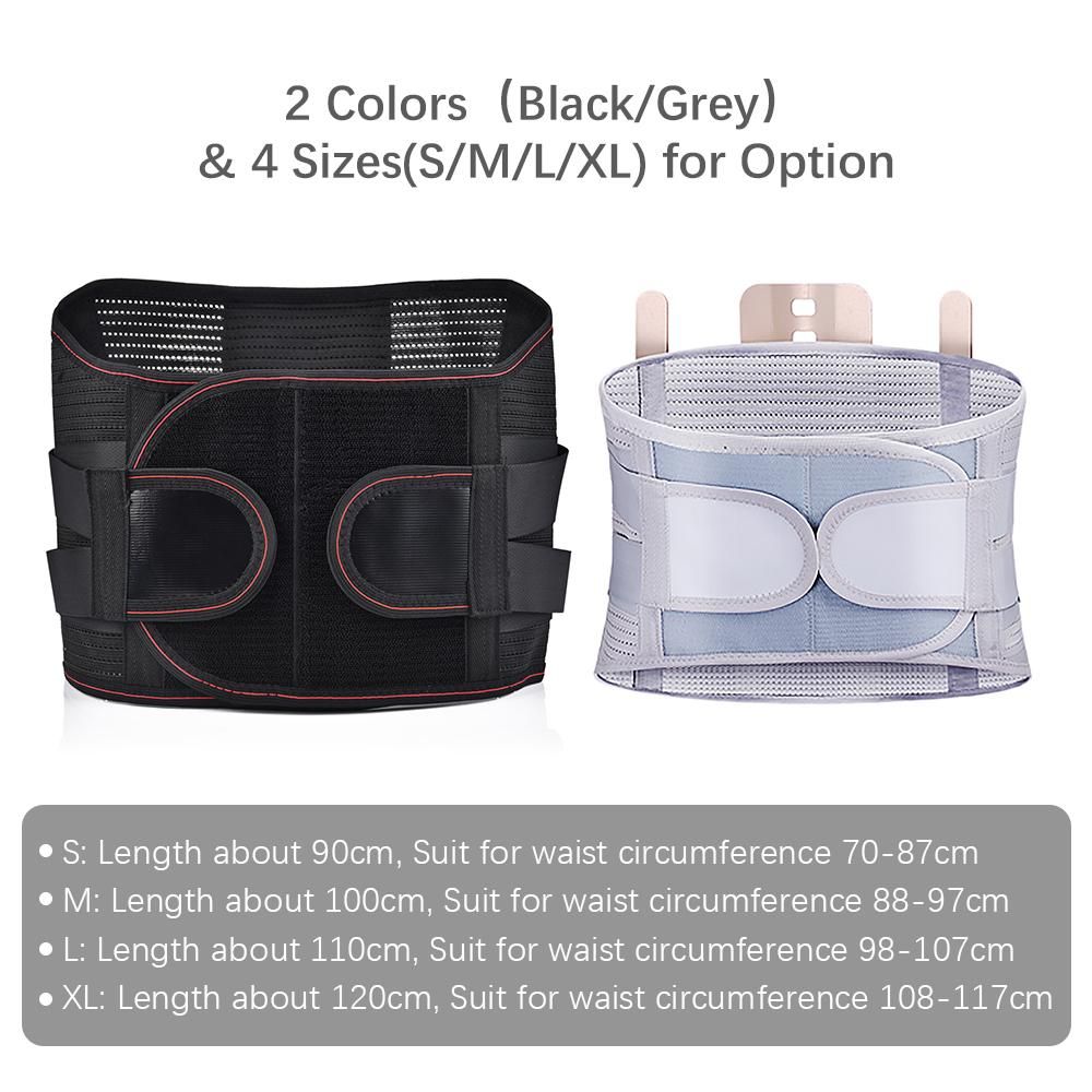 Lumbar Support Belt Lumbosacral Back Brace Adjustable Breathable Waist Support Belt Self-heating Therapy with 3pcs Replaceable Pad for Men Women Relief Back Pain Sciatica Herniated Disc Scoliosis