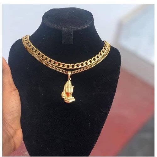 Cuban Link Chain With Pendant Gold