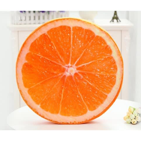 3D  Pillow Plush Fruit Cushion - Orange