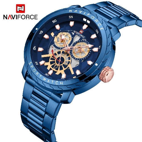 Men's Metal Strap Chronograph Wrist Watch