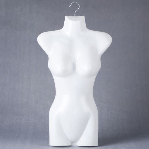 Female Half Body Mannequin - White