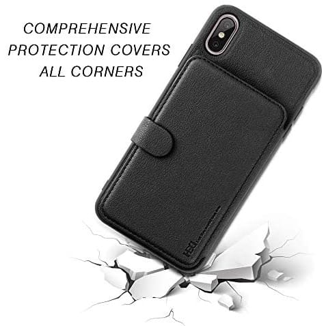 Wallet Cover Case For Apple iPhone Xr - Black