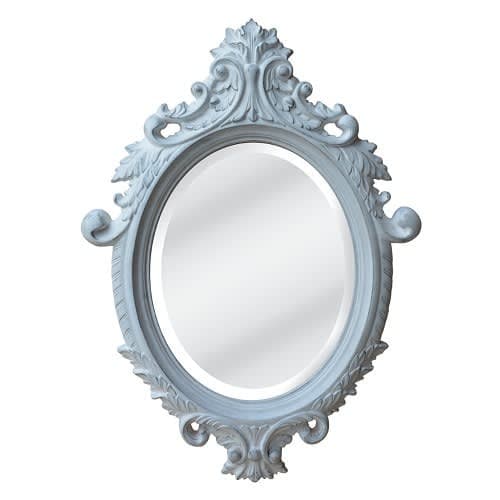 Oval Wall Mirror - Silver
