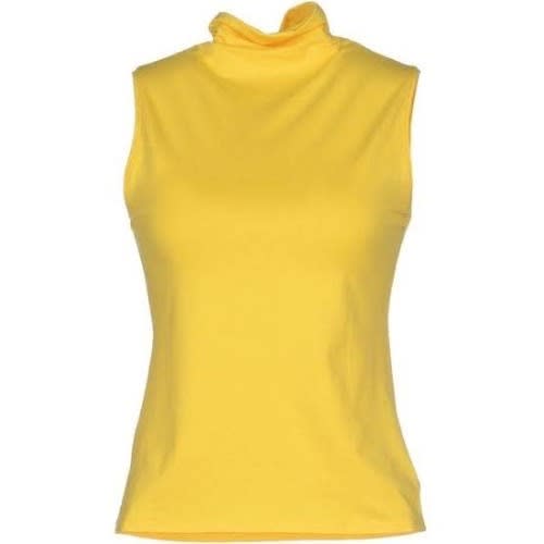 Sleeveless Turtleneck Top - Yellow