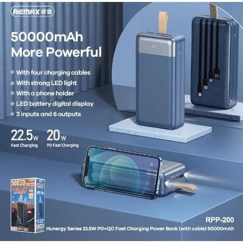 Fast Charging Power Bank - Rpp-185 - 50000mAh