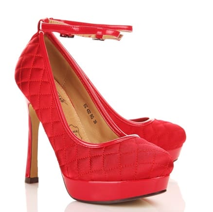 Quilted Rouge Shoes - Red