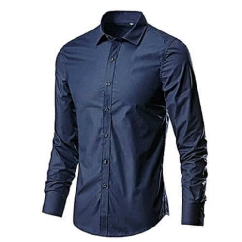 Men's Formal Shirt - Navy Blue