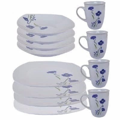 Square Decal Porcelain Dinner Set - 12 Piece